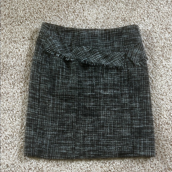 Cato Black and Gray Tweed Mini Skirt - Picture 1 of 4